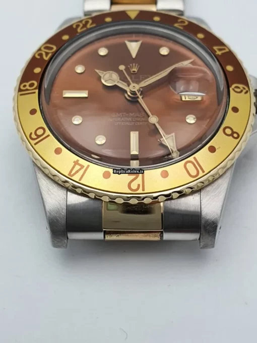 Great Replica Rolex Gmt-master 1675 Caliber 1570 Automatic Movement 40mm Gold/steel Case Mens/unisex Watch - Image 9