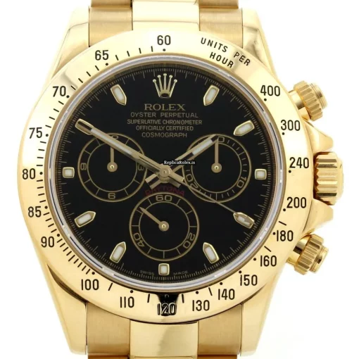 Marvellous Copy Rolex Daytona 116528 Automatic Movement 40mm Yellow Gold Case Watch - Image 2