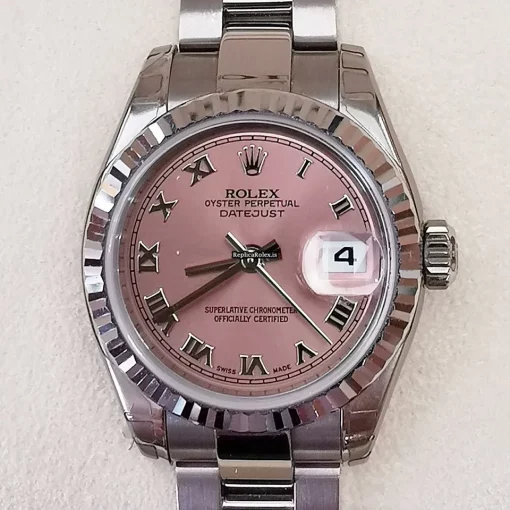 Stylish Replica Rolex Lady-datejust 179179 Caliber 2235 Automatic Movement 26mm White Gold Case Womens Watch