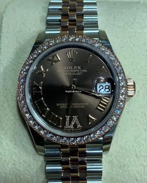 Perfect Replica Rolex Lady-datejust 278381rbr Caliber 2236 Automatic Movement 31mm Gold/steel Case Womens Watch