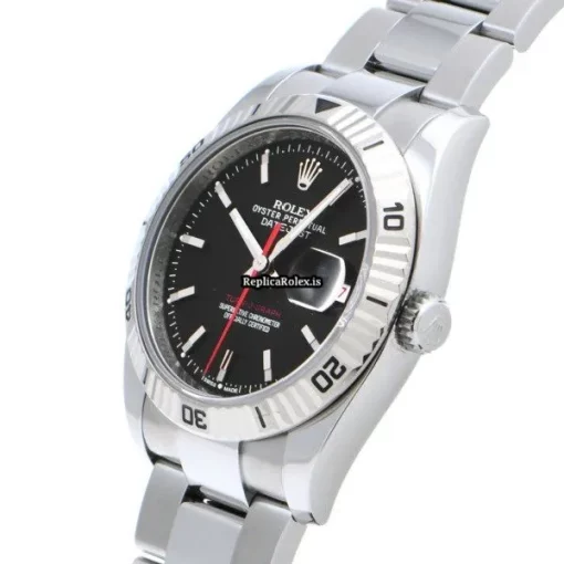 Affordable Replica Rolex Datejust Turn-o-graph 116264 Caliber 3135 Automatic Movement 36mm Steel Case Watch - Image 2
