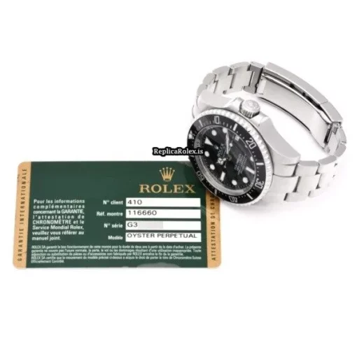 Luxury Fake Rolex Sea-dweller Deepsea 116660 Caliber 3135 Automatic Movement 44mm Steel Case Watch - Image 5