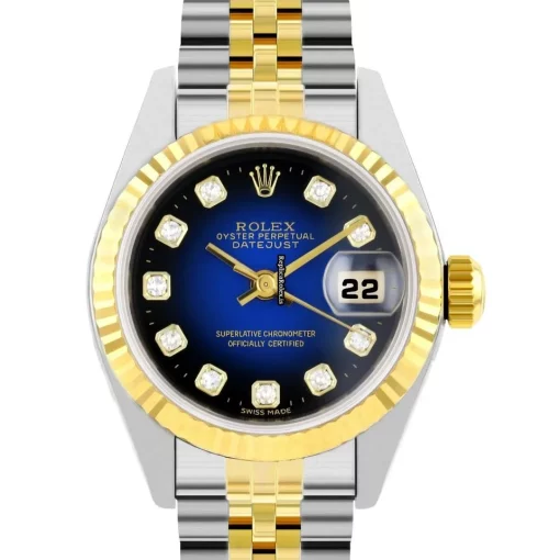 Appealing Fake Rolex Lady-datejust 69173 Automatic Movement 26mm Gold/steel Case Womens Watch - Image 4