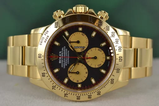 Wholesale Replica Rolex Daytona 116528 Caliber 4130 Automatic Movement 40mm Yellow Gold Case Mens/unisex Watch