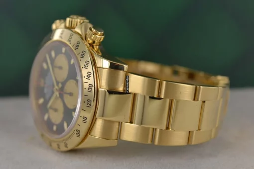 Wholesale Replica Rolex Daytona 116528 Caliber 4130 Automatic Movement 40mm Yellow Gold Case Mens/unisex Watch - Image 3
