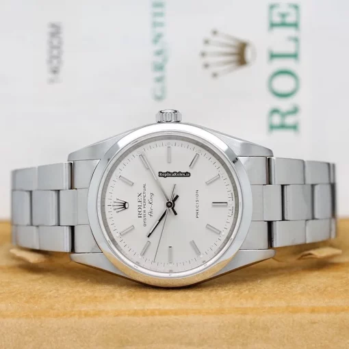 Terrific Replica Rolex Air King Precision 14000m Caliber 3130 Automatic Movement 34mm Steel Case Mens/unisex Watch - Image 3