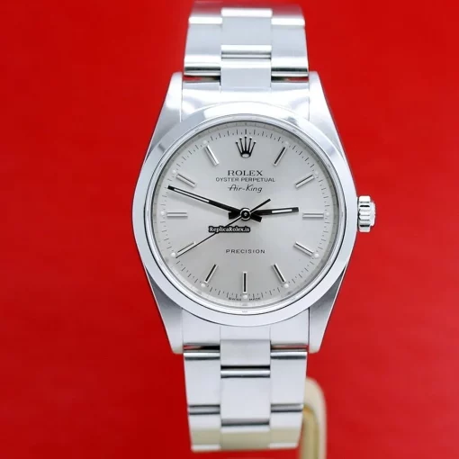 Terrific Replica Rolex Air King Precision 14000m Caliber 3130 Automatic Movement 34mm Steel Case Mens/unisex Watch - Image 6