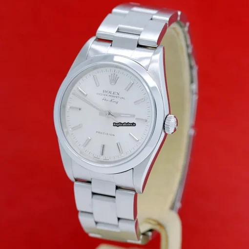 Terrific Replica Rolex Air King Precision 14000m Caliber 3130 Automatic Movement 34mm Steel Case Mens/unisex Watch - Image 7