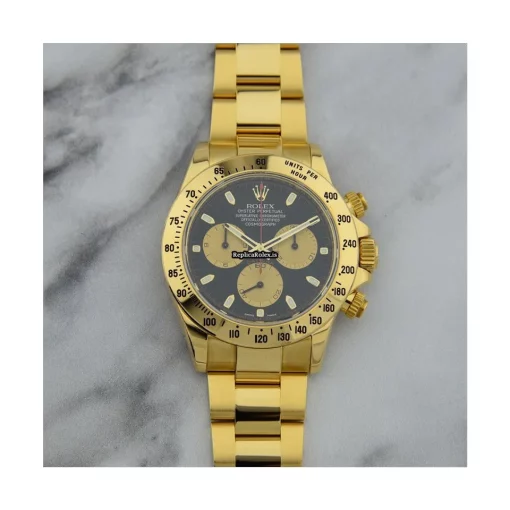 Fantastic Replica Rolex Daytona 116528 Caliber 4130 Automatic Movement 40mm Yellow Gold Case Mens/unisex Watch - Image 2