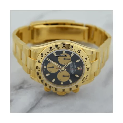 Fantastic Replica Rolex Daytona 116528 Caliber 4130 Automatic Movement 40mm Yellow Gold Case Mens/unisex Watch - Image 4