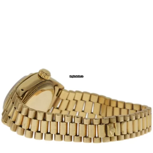 Good Fake Rolex Lady-datejust 69178 Automatic Movement 26mm Yellow Gold Case Womens Watch - Image 3