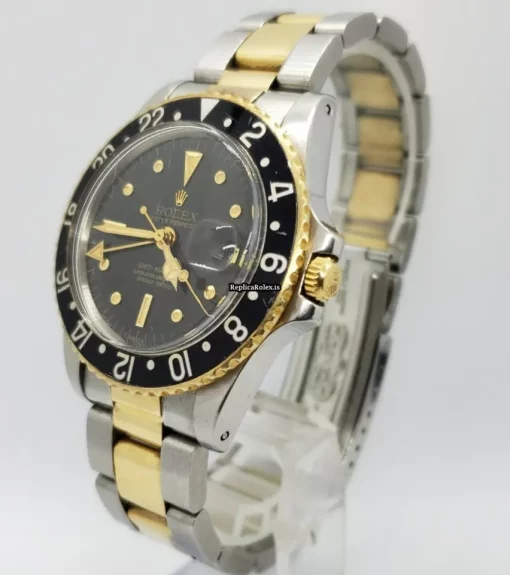 High-end Copies Rolex Gmt-master 1675 Caliber 1570 Automatic Movement 40mm Gold/steel Case Mens/unisex Watch - Image 5