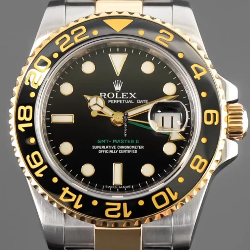 Incredible Clone Rolex Gmt-master II 116713ln Caliber 3186 Automatic Movement 40mm Gold/steel Case Mens/unisex Watch