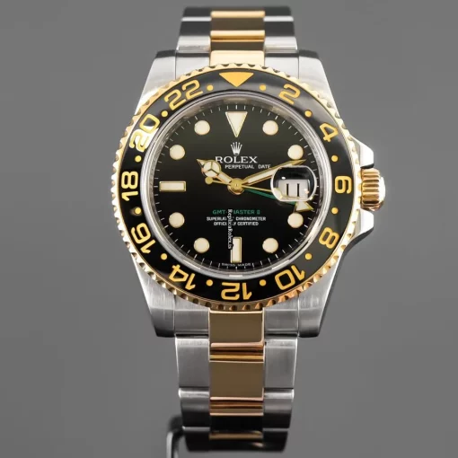Incredible Clone Rolex Gmt-master II 116713ln Caliber 3186 Automatic Movement 40mm Gold/steel Case Mens/unisex Watch - Image 2