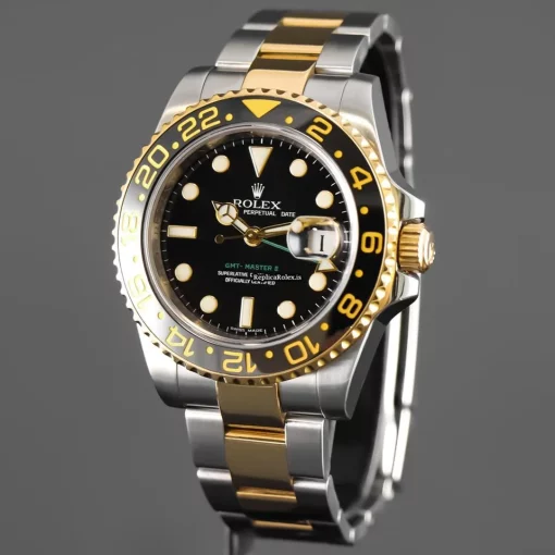 Incredible Clone Rolex Gmt-master II 116713ln Caliber 3186 Automatic Movement 40mm Gold/steel Case Mens/unisex Watch - Image 3