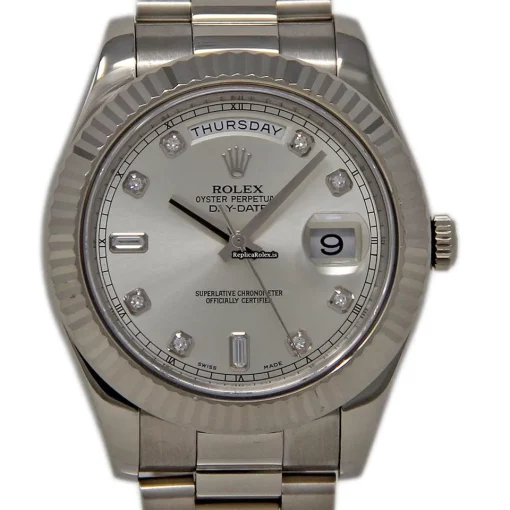 Design Replicas Rolex Day-date II 218239 Caliber 3255 Automatic Movement 41mm White Gold Case Mens/unisex Watch