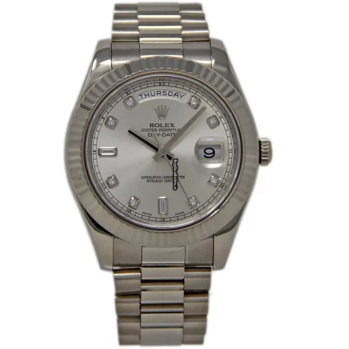 Design Replicas Rolex Day-date II 218239 Caliber 3255 Automatic Movement 41mm White Gold Case Mens/unisex Watch - Image 2