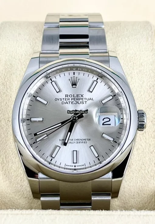 Incredible Imitation Rolex Datejust 126200-0002 Automatic Movement 36mm Steel Case Mens/unisex Watch - Image 2