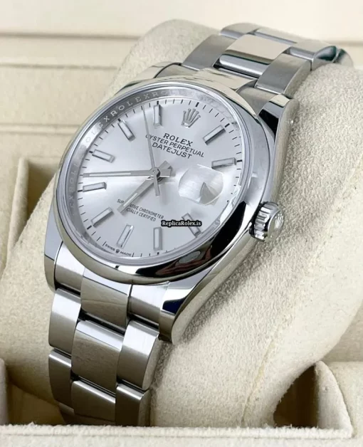 Incredible Imitation Rolex Datejust 126200-0002 Automatic Movement 36mm Steel Case Mens/unisex Watch - Image 4