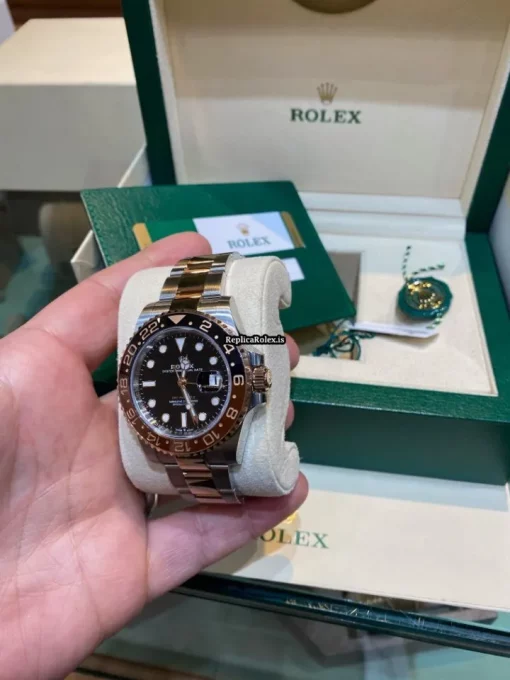 Perfect Copy Rolex Gmt-master II 126711chnr Caliber 3285 Automatic Movement 40mm Gold/steel Case Mens/unisex Watch - Image 2