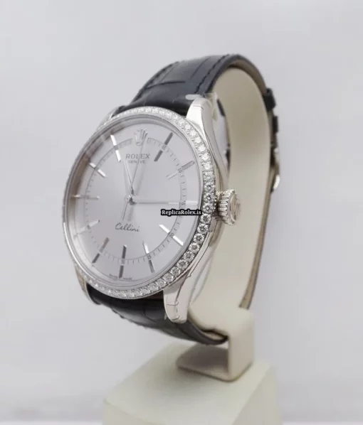 Nice Replica Rolex Cellini Time 50709rbr Automatic Movement 39mm White Gold Case Mens/unisex Watch - Image 3
