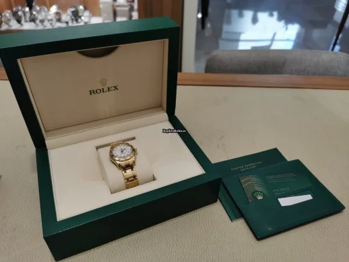 Swiss Replica Rolex Lady-datejust Pearlmaster 80318 Caliber 2235 Automatic Movement 29mm Yellow Gold Case Womens Watch - Image 2