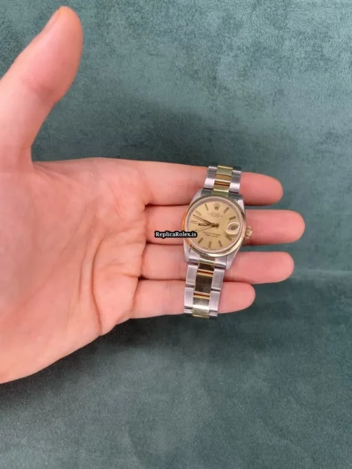 Great Fake Rolex Datejust 68243 Automatic Movement Gold/steel Case Watch - Image 8
