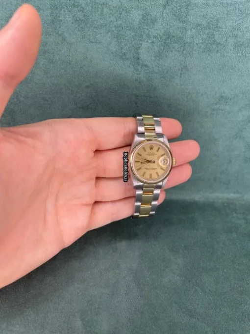 Great Fake Rolex Datejust 68243 Automatic Movement Gold/steel Case Watch - Image 9