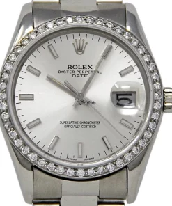 Affordable Replica Rolex Oyster Perpetual Date 15000 Automatic Movement 34mm Steel Case Womens Watch