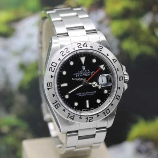 Trustworthy Fake Rolex Explorer II 16570 Caliber 3185 Automatic Movement 40x47,2mm Steel Case Mens/unisex Watch - Image 5