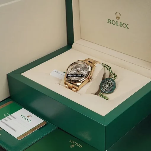 Affordable Replicas Rolex Sky-dweller 326938 Automatic Movement 42mm Yellow Gold Case Mens/unisex Watch - Image 14