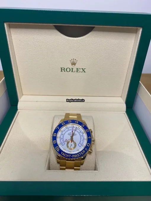 Awesome Fake Rolex Yacht-master II 116688 Caliber 4161 Automatic Movement 44mm Yellow Gold Case Mens/unisex Watch