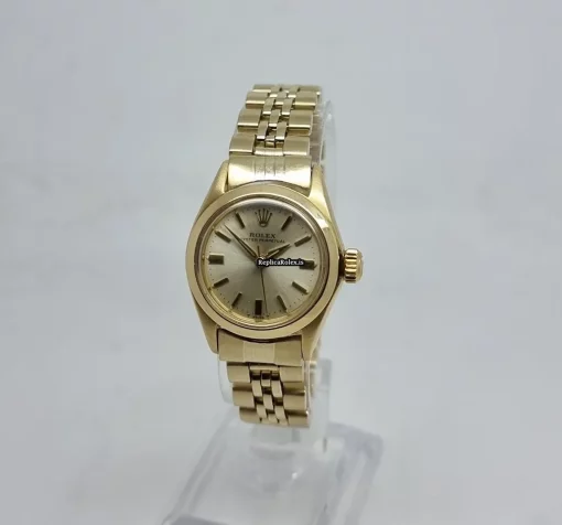 Exquisite Replica Rolex Oyster Perpetual 6618 Caliber 1161 Automatic Movement Yellow Gold Case Womens Watch - Image 3