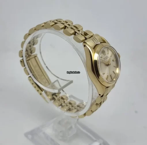 Exquisite Replica Rolex Oyster Perpetual 6618 Caliber 1161 Automatic Movement Yellow Gold Case Womens Watch - Image 4