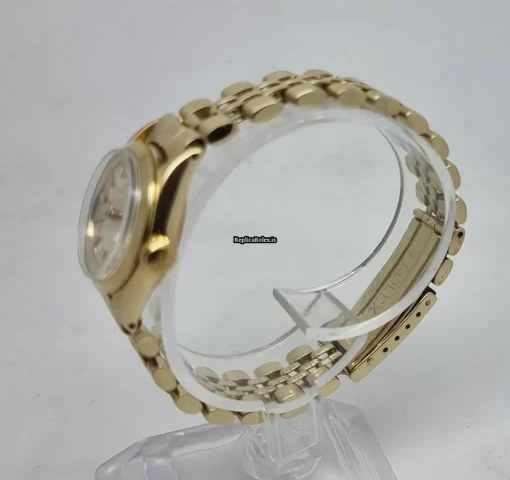 Exquisite Replica Rolex Oyster Perpetual 6618 Caliber 1161 Automatic Movement Yellow Gold Case Womens Watch - Image 5