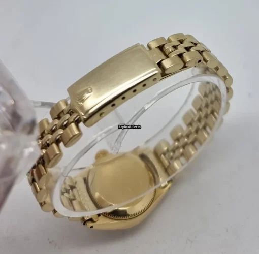 Exquisite Replica Rolex Oyster Perpetual 6618 Caliber 1161 Automatic Movement Yellow Gold Case Womens Watch - Image 6