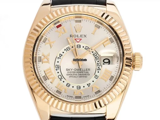 Reliable Knockoff Rolex Sky-dweller 326138 Caliber 9001 Automatic Movement 42mm Yellow Gold Case Mens/unisex Watch