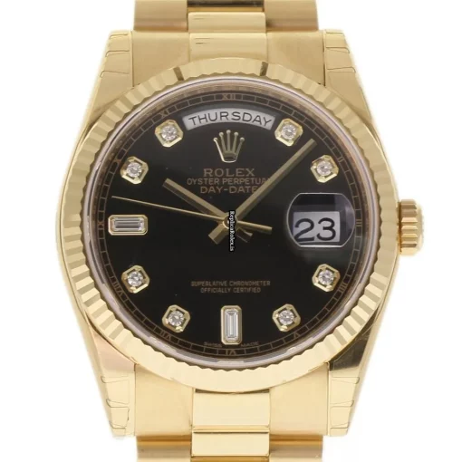 Lovely Fake Rolex Day-date 36 118238 Caliber 3155 Automatic Movement 36mm Yellow Gold Case Mens/unisex Watch