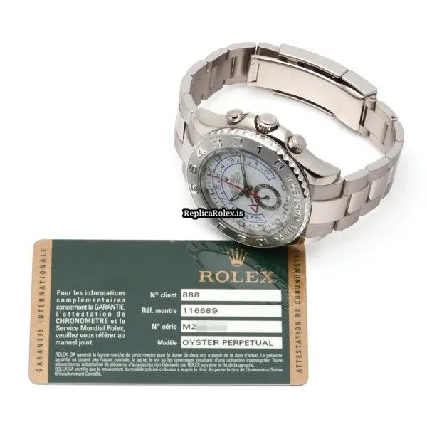 Incredible Replica Rolex Yacht-master II 116689 Automatic Movement 44mm White Gold Case Watch - Image 5