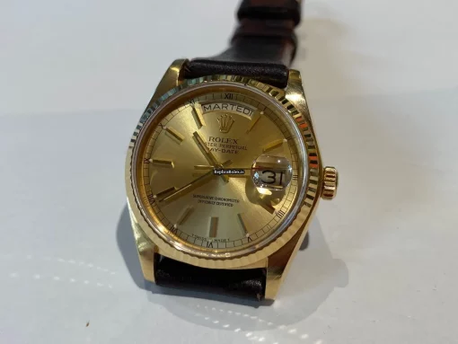 Epic Replica Rolex Day-date 36 18038 Caliber 3055 Automatic Movement 36mm Yellow Gold Case Mens/unisex Watch - Image 2