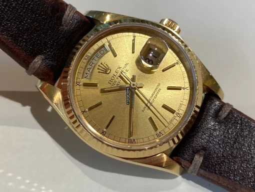 Epic Replica Rolex Day-date 36 18038 Caliber 3055 Automatic Movement 36mm Yellow Gold Case Mens/unisex Watch - Image 4