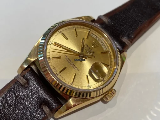 Epic Replica Rolex Day-date 36 18038 Caliber 3055 Automatic Movement 36mm Yellow Gold Case Mens/unisex Watch - Image 5