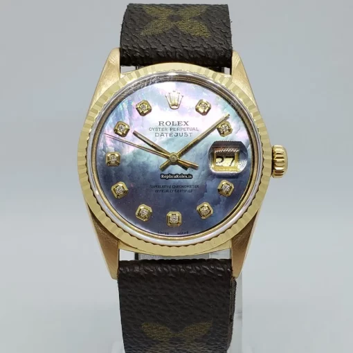 Offering Replica Rolex Datejust 1601 Caliber 1570 Automatic Movement 36mm Yellow Gold Case Mens/unisex Watch - Image 3