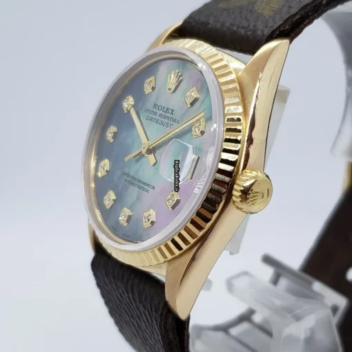 Offering Replica Rolex Datejust 1601 Caliber 1570 Automatic Movement 36mm Yellow Gold Case Mens/unisex Watch - Image 5