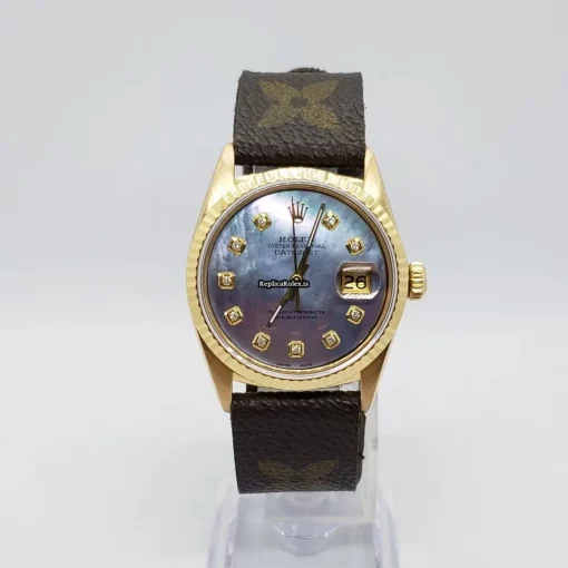 Offering Replica Rolex Datejust 1601 Caliber 1570 Automatic Movement 36mm Yellow Gold Case Mens/unisex Watch - Image 7