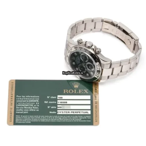 Affordable Replica Rolex Daytona 116509g Caliber 4130 Automatic Movement 40mm White Gold Case Watch - Image 5