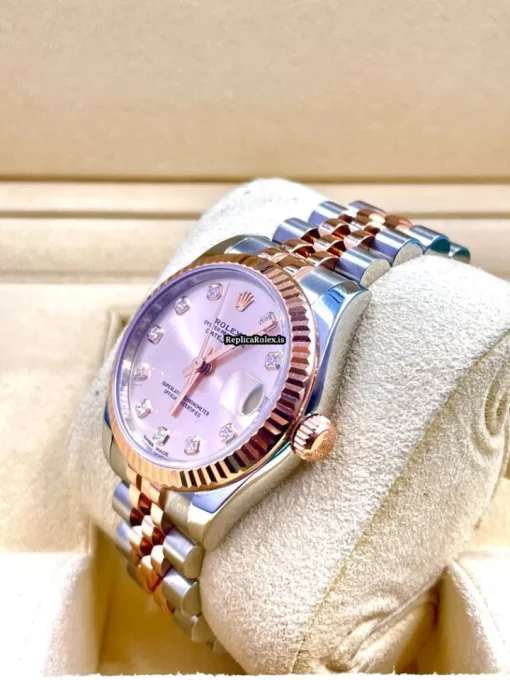 Wholesale Replica Rolex Lady-datejust 178271 Caliber 2235 Automatic Movement 31mm Gold/steel Case Womens Watch - Image 3