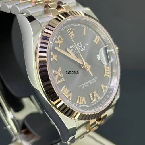 Swiss Fake Rolex Datejust 126231 Caliber 3235 Automatic Movement 36x44mm Gold/steel Case Mens/unisex Watch - Image 4