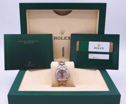 Popular Fakes Rolex Lady-datejust Pearlmaster 80319 Automatic Movement 29mm White Gold Case Womens Watch - Image 2