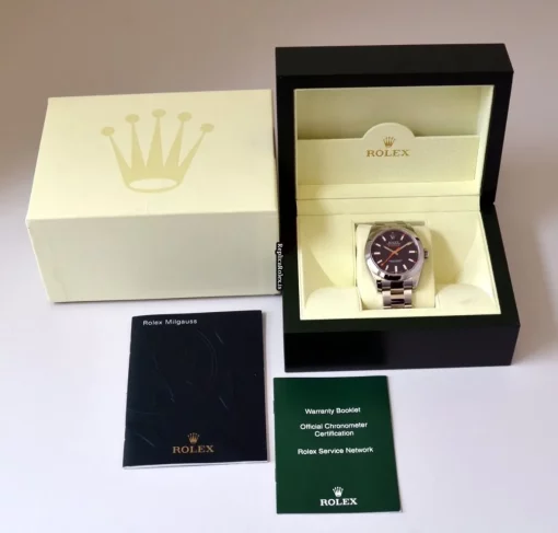 Mind-boggling Fake Rolex Milgauss 116400 Caliber 3131 Automatic Movement 40mm Steel Case Mens/unisex Watch - Image 13